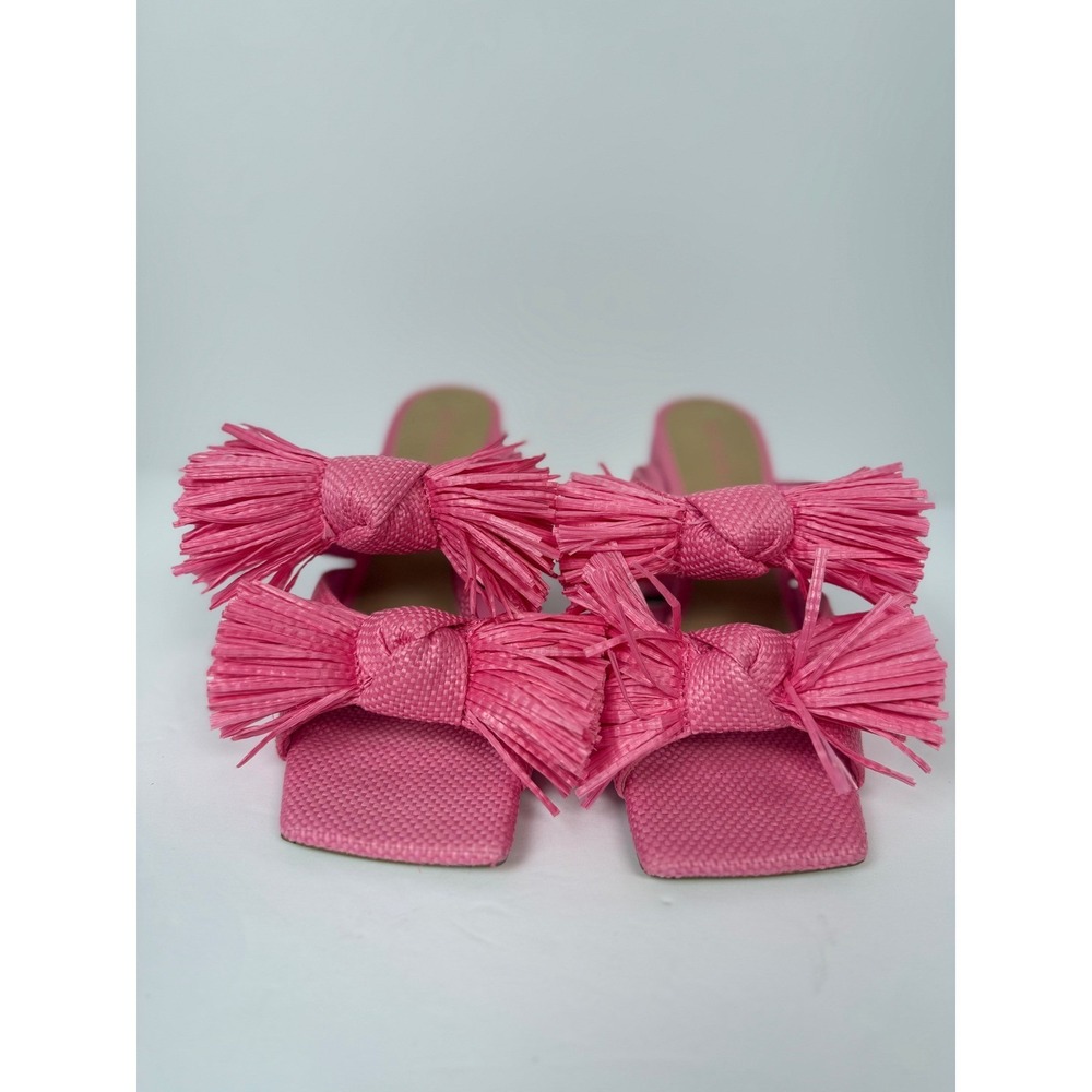 Gianni Bini Maguire Raffia Pink Heel Sandal Sz 7 New